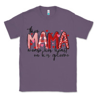 Lavender this mama wears her heart on her gleeve Classic Tee - MaliasSmallBusiness