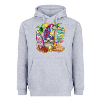 Heather Grey beach gnome Heavyweight Hoodie - texasbilliewilder