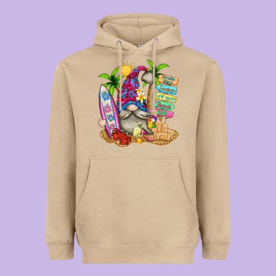 Beach Gnome Heavyweight Hoodie Designed By Texasbilliewilder