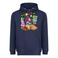 Navy beach gnome Heavyweight Hoodie - texasbilliewilder