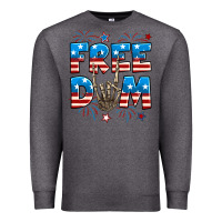 Charcoal Heather Freedom rock hand Premium Sweatshirt - Neo Western