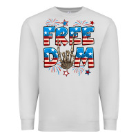 Dove Grey Freedom rock hand Premium Sweatshirt - Neo Western
