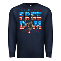 Navy Freedom rock hand Premium Sweatshirt - Neo Western