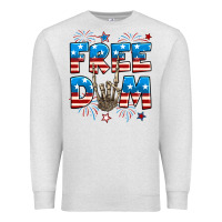 Oatmeal Heather Freedom rock hand Premium Sweatshirt - Neo Western