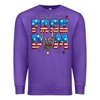 Purple Freedom rock hand Premium Sweatshirt - Neo Western
