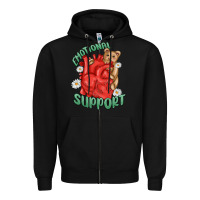 Black emotional support Zipper Hoodie - MaliasSmallBusiness