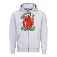 Heather Grey emotional support Zipper Hoodie - MaliasSmallBusiness