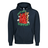 Navy emotional support Zipper Hoodie - MaliasSmallBusiness