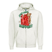 Oatmeal Heather emotional support Zipper Hoodie - MaliasSmallBusiness
