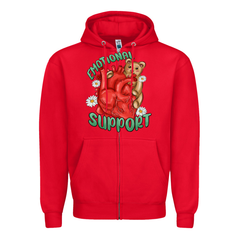 Emotional Support Zipper Hoodie by MaliasSmallBusiness | Teevron