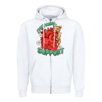 White emotional support Zipper Hoodie - MaliasSmallBusiness