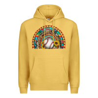 Antique Gold baseball rainbow Premium Hoodie - Artiststas