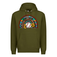 Army Green baseball rainbow Premium Hoodie - Artiststas