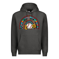 Charcoal Heather baseball rainbow Premium Hoodie - Artiststas
