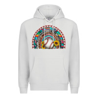 Dove Grey baseball rainbow Premium Hoodie - Artiststas