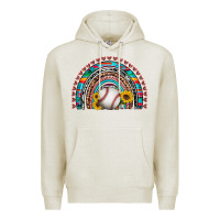 Oatmeal Heather baseball rainbow Premium Hoodie - Artiststas