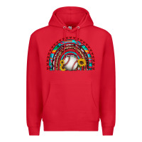 Red baseball rainbow Premium Hoodie - Artiststas