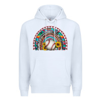 White baseball rainbow Premium Hoodie - Artiststas