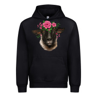 Black suffolk ewe sheep with floral headdress Urban Hoodie - BarkalooDesign