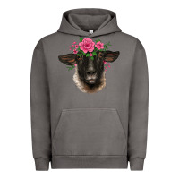 Pigment Tornado suffolk ewe sheep with floral headdress Urban Hoodie - BarkalooDesign