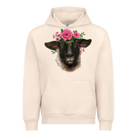 Sandshell suffolk ewe sheep with floral headdress Urban Hoodie - BarkalooDesign