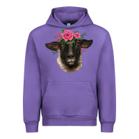 Tulip suffolk ewe sheep with floral headdress Urban Hoodie - BarkalooDesign