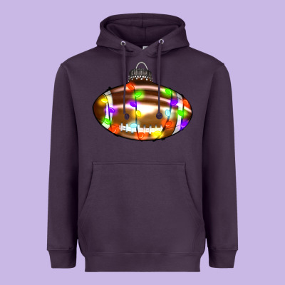 Christmas Football Heavyweight Hoodie Designed By Ranaportraitstore