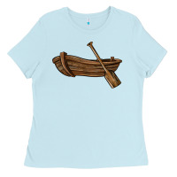 Baby Blue rowboat Ladies Tee - BarkalooDesign