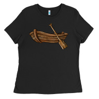 Black rowboat Ladies Tee - BarkalooDesign