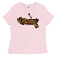 Bubblegum Pink rowboat Ladies Tee - BarkalooDesign