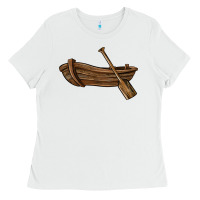 White rowboat Ladies Tee - BarkalooDesign