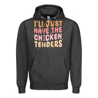 Charcoal Heather i'll just have the chicken tenders Zipper Hoodie - MaliasSmallBusiness