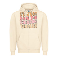 Sandshell i'll just have the chicken tenders Zipper Hoodie - MaliasSmallBusiness