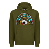 Army Green soccer rainbow Premium Hoodie - Artiststas