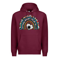 Burgundy soccer rainbow Premium Hoodie - Artiststas