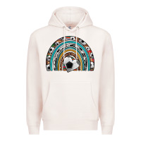 Pale Pink soccer rainbow Premium Hoodie - Artiststas