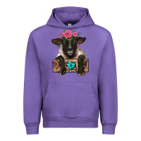 Tulip suffolk ewe peeking with floral headdress Urban Hoodie - BarkalooDesign
