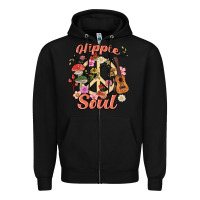 Black hippie soul Zipper Hoodie - MaliasSmallBusiness