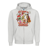 Dove Grey hippie soul Zipper Hoodie - MaliasSmallBusiness