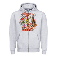 Heather Grey hippie soul Zipper Hoodie - MaliasSmallBusiness