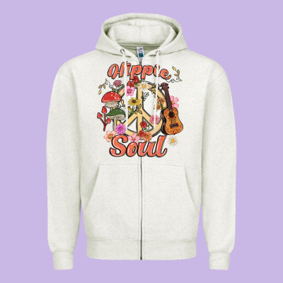 Zipper Hoodie hippie soul