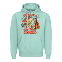 Seafoam hippie soul Zipper Hoodie - MaliasSmallBusiness