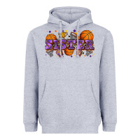 Heather Grey sister basketball Heavyweight Hoodie - Zillion Design Studio