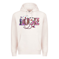 Pale Pink valentine's day nurse love Premium Hoodie - AdoDesignShop