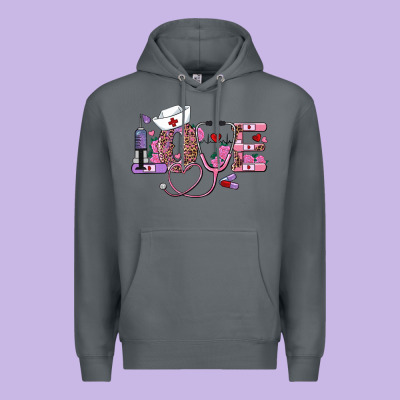 Valentine's Day Nurse Love Premium Hoodie Designed By Adodesignshop