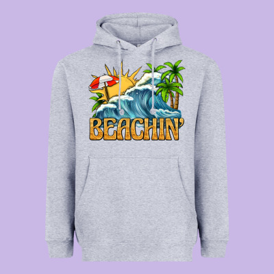 Beachin Heavyweight Hoodie Designed By Texasbilliewilder