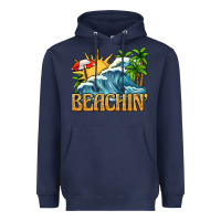 Navy beachin Heavyweight Hoodie - texasbilliewilder