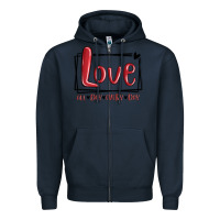 Navy love all day every day hearts Zipper Hoodie - MaliasSmallBusiness