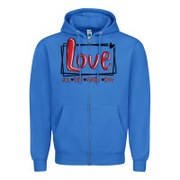 True Royal love all day every day hearts Zipper Hoodie - MaliasSmallBusiness