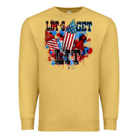 Antique Gold Let's get lit 4th of july Premium Sweatshirt - CowGirlArtShop